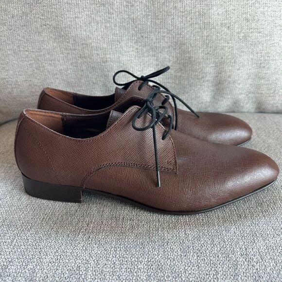 BP Nordstrom Oxford Lace Up Classic Leather Brown Dress Shoes Men’s Size 9 M NEW main image 7